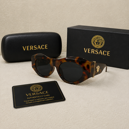 Versace Medusa Tortoiseshell Cat-Eye Sunglasses