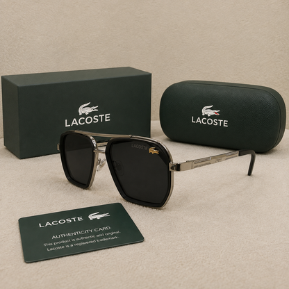 Lacoste Signature Oversized Square Sunglasses