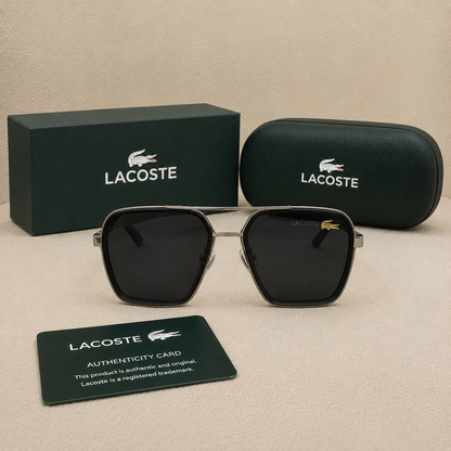 Lacoste Signature Oversized Square Sunglasses