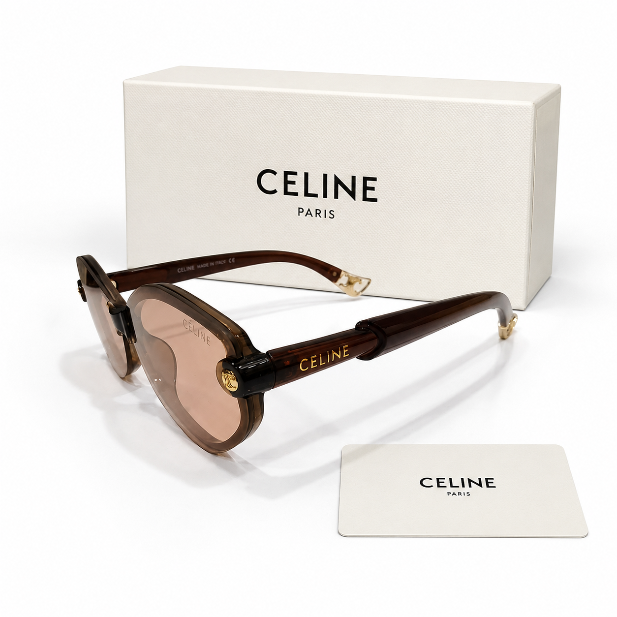 Celine Triomphe Contour Butterfly Sunglasses – Mocha Brown