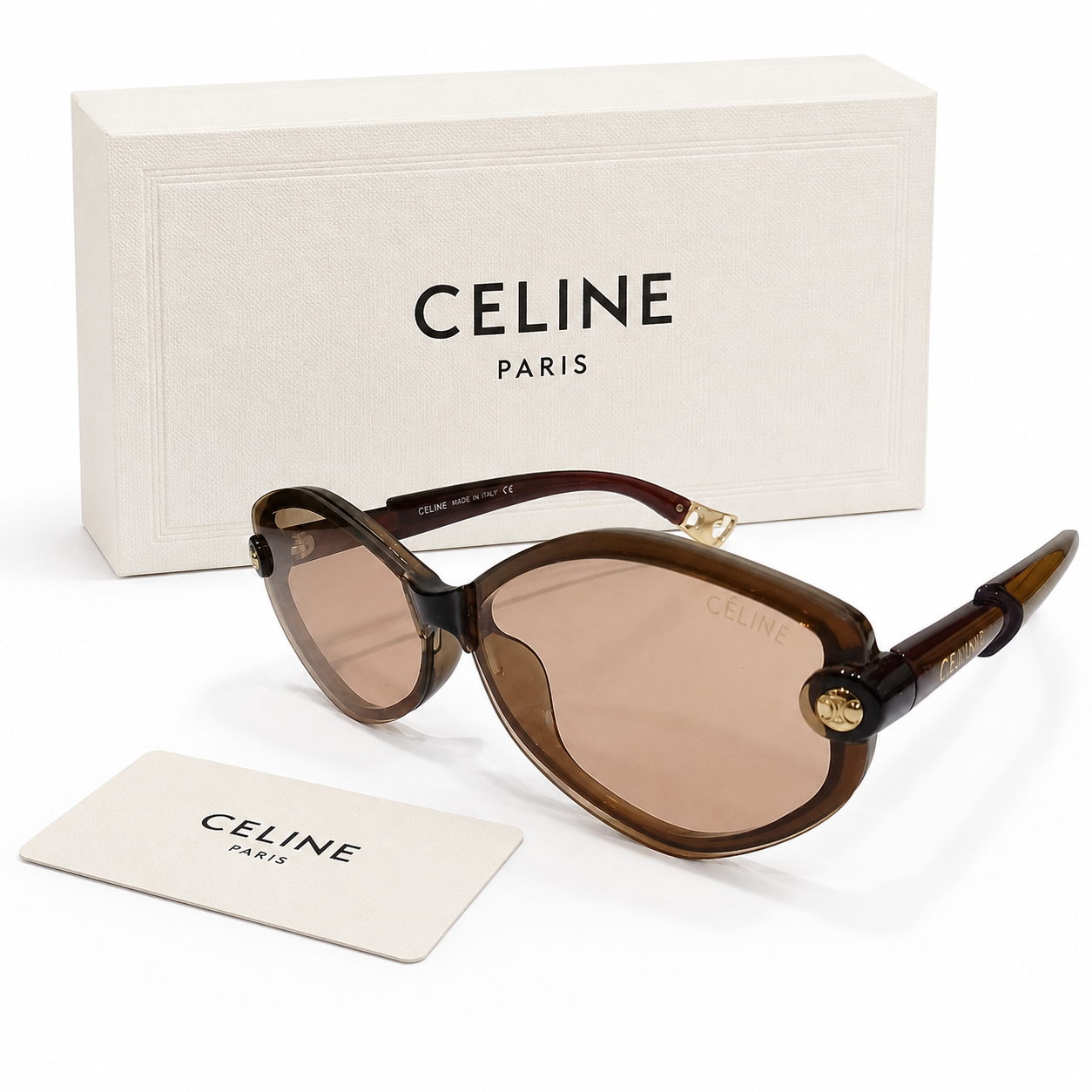 Celine Triomphe Contour Butterfly Sunglasses – Mocha Brown