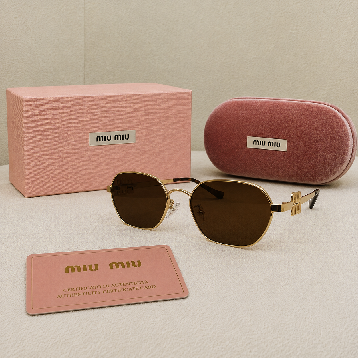 Miu Miu Signature Hexagon Metal Sunglasses