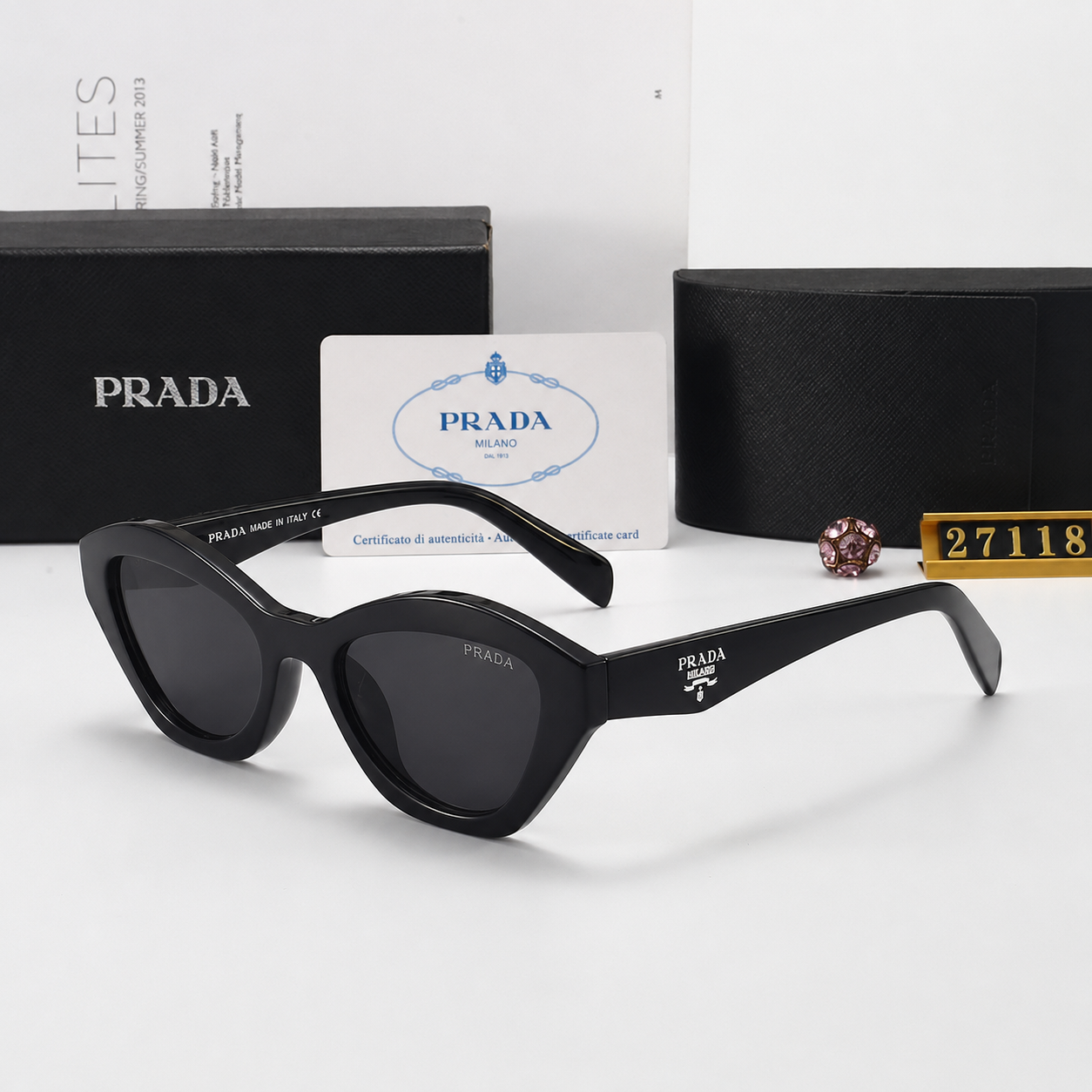 Prada Milano Classic Cat-Eye Sunglasses