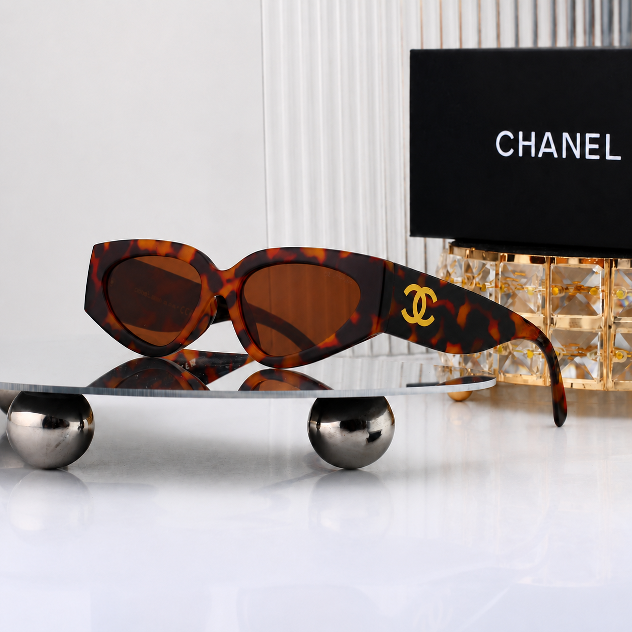 Chanel Oversized Cat-Eye Fashion Sunglasses