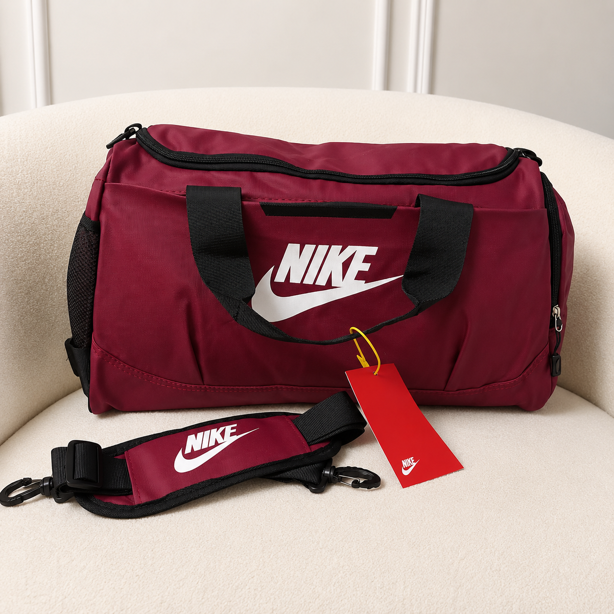 Nike Training Duffel Bag – Burgundy Edition