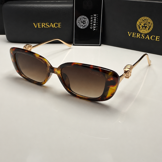 Versace Medusa Tortoiseshell Square Sunglasses