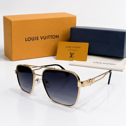 Louis Vuitton Signature Gold Aviator Sunglasses