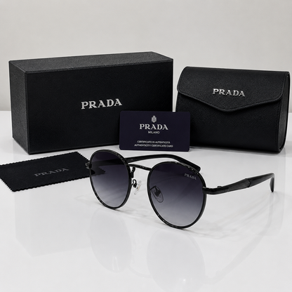 Prada Milano Round Classic Gradient Sunglasses