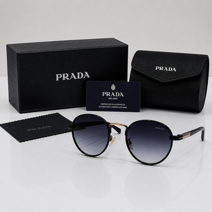 Prada Milano Round Classic Gradient Sunglasses