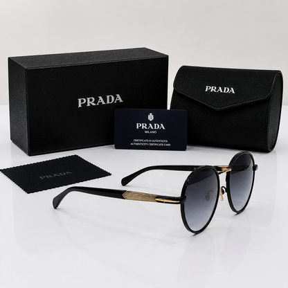 Prada Milano Round Classic Gradient Sunglasses