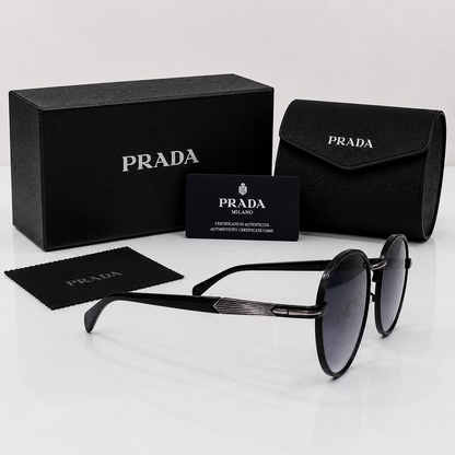 Prada Milano Round Classic Gradient Sunglasses