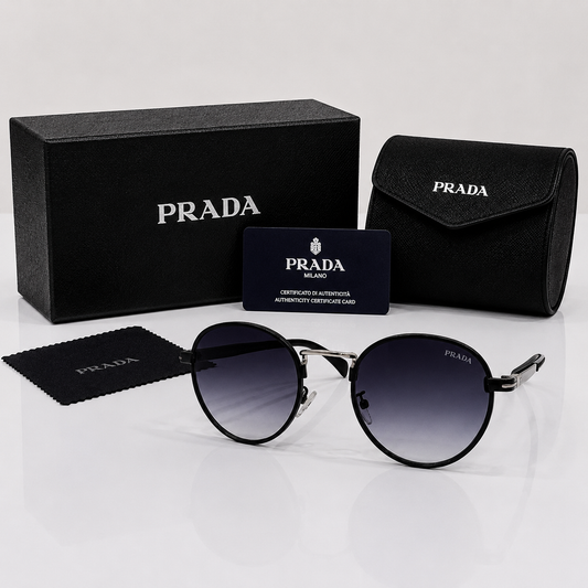 Prada Milano Round Classic Gradient Sunglasses