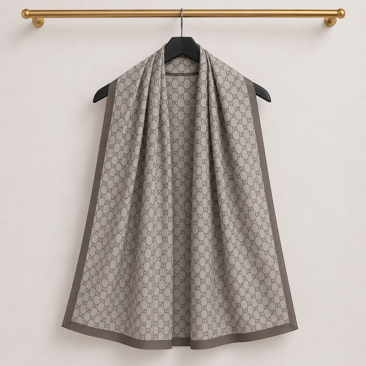 Gucci GG Monogram Luxury Stole – Light Beige