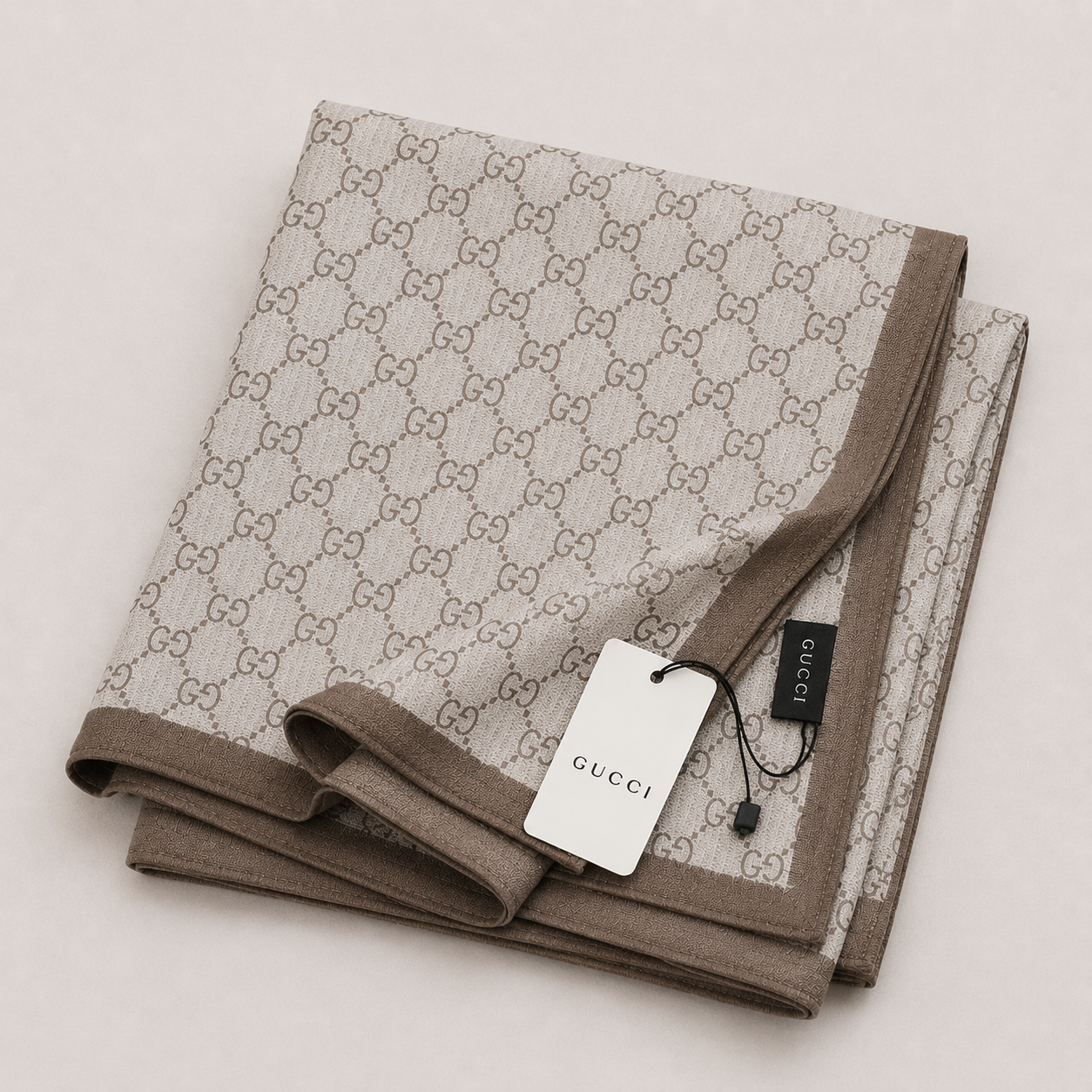 Gucci GG Monogram Luxury Stole – Light Beige