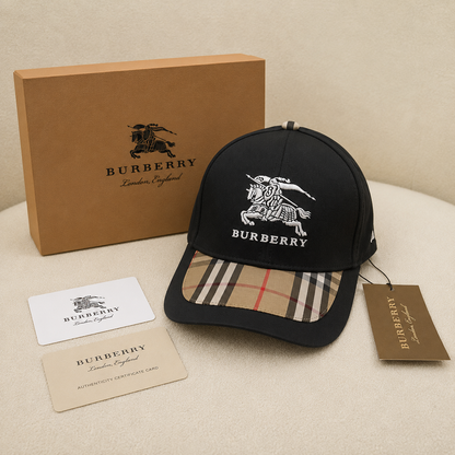 Burberry Vintage Check Logo Baseball Cap