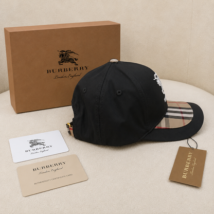 Burberry Vintage Check Logo Baseball Cap