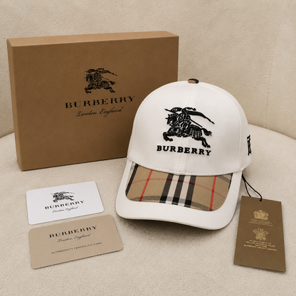 Burberry Vintage Check Logo Baseball Cap