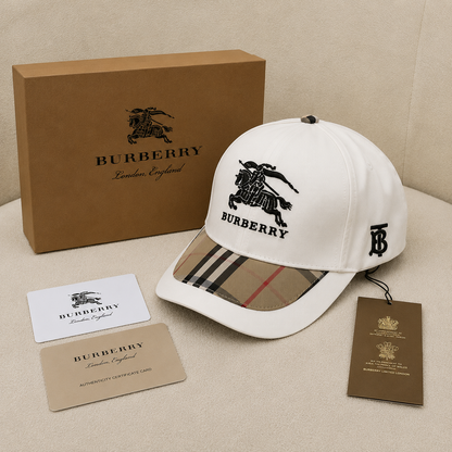 Burberry Vintage Check Logo Baseball Cap