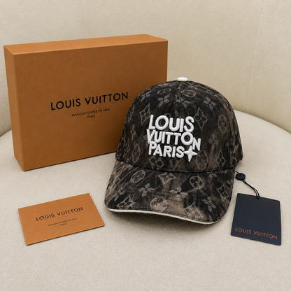 Louis Vuitton Monogram Embroidered Baseball Cap