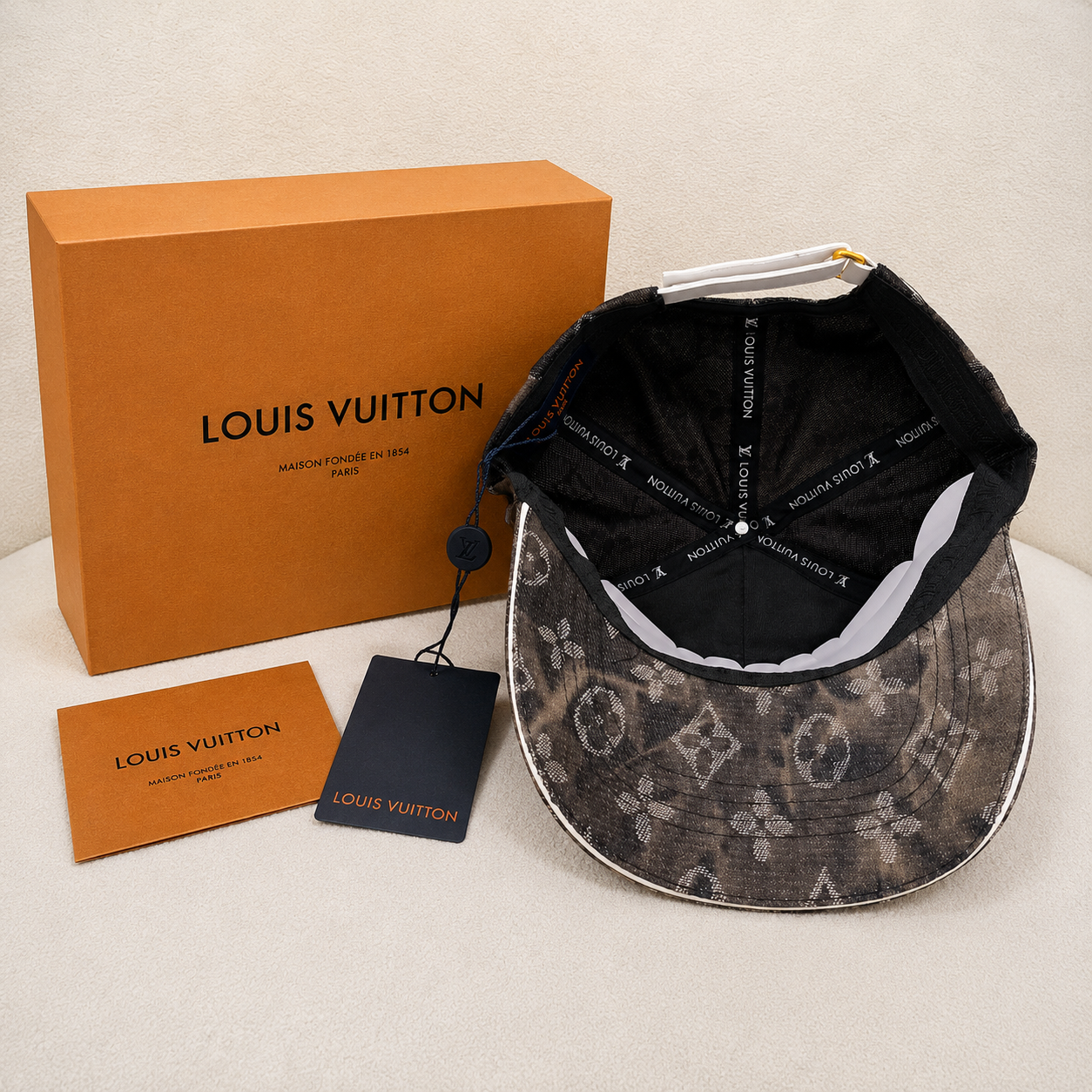 Louis Vuitton Monogram Embroidered Baseball Cap