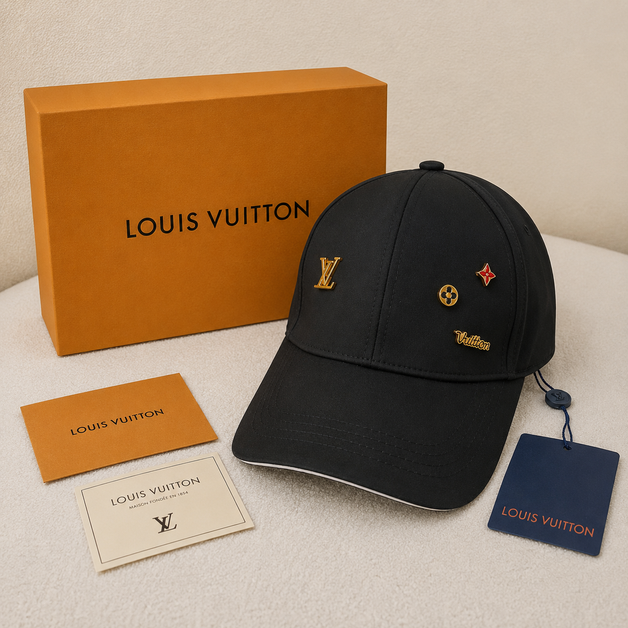 Louis Vuitton Embellished Luxury Baseball Cap