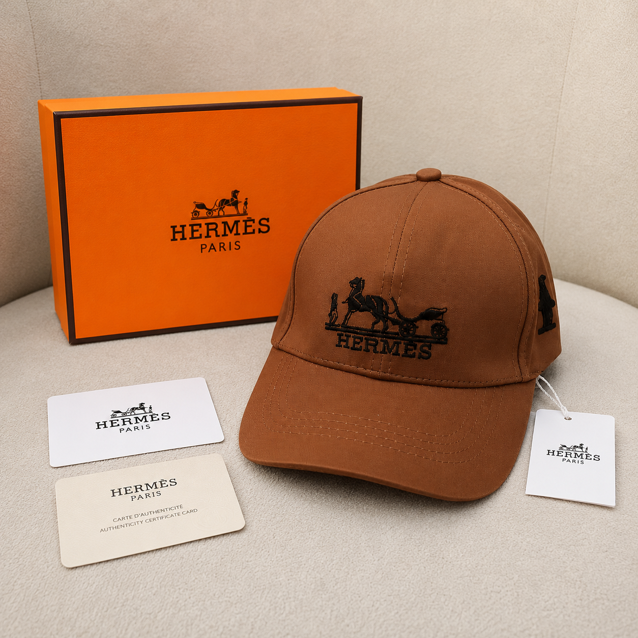 Hermès Paris Embroidered Baseball Cap