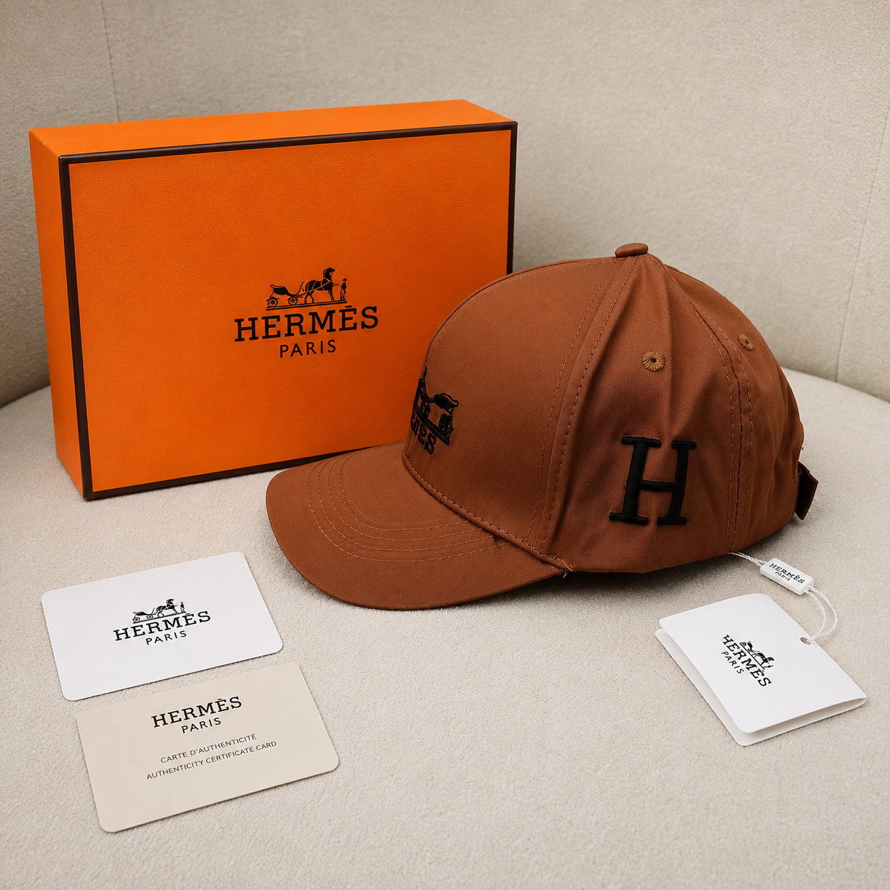 Hermès Paris Embroidered Baseball Cap