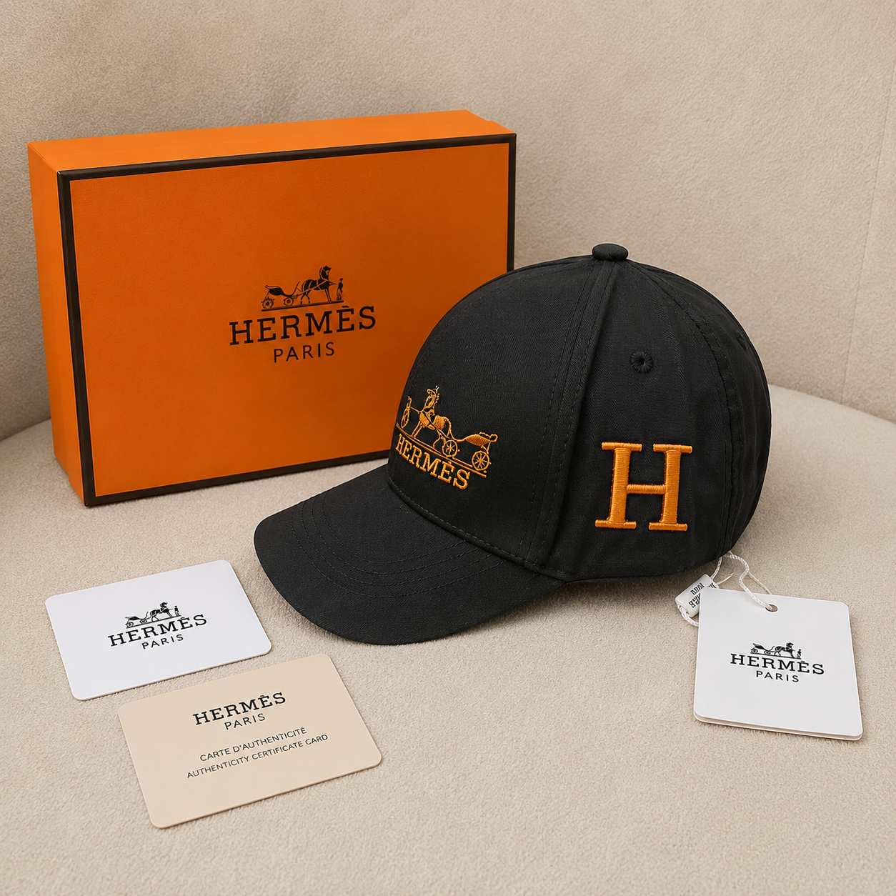 Hermès Paris Embroidered Baseball Cap