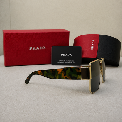 Prada Oversized Square Metal Sunglasses