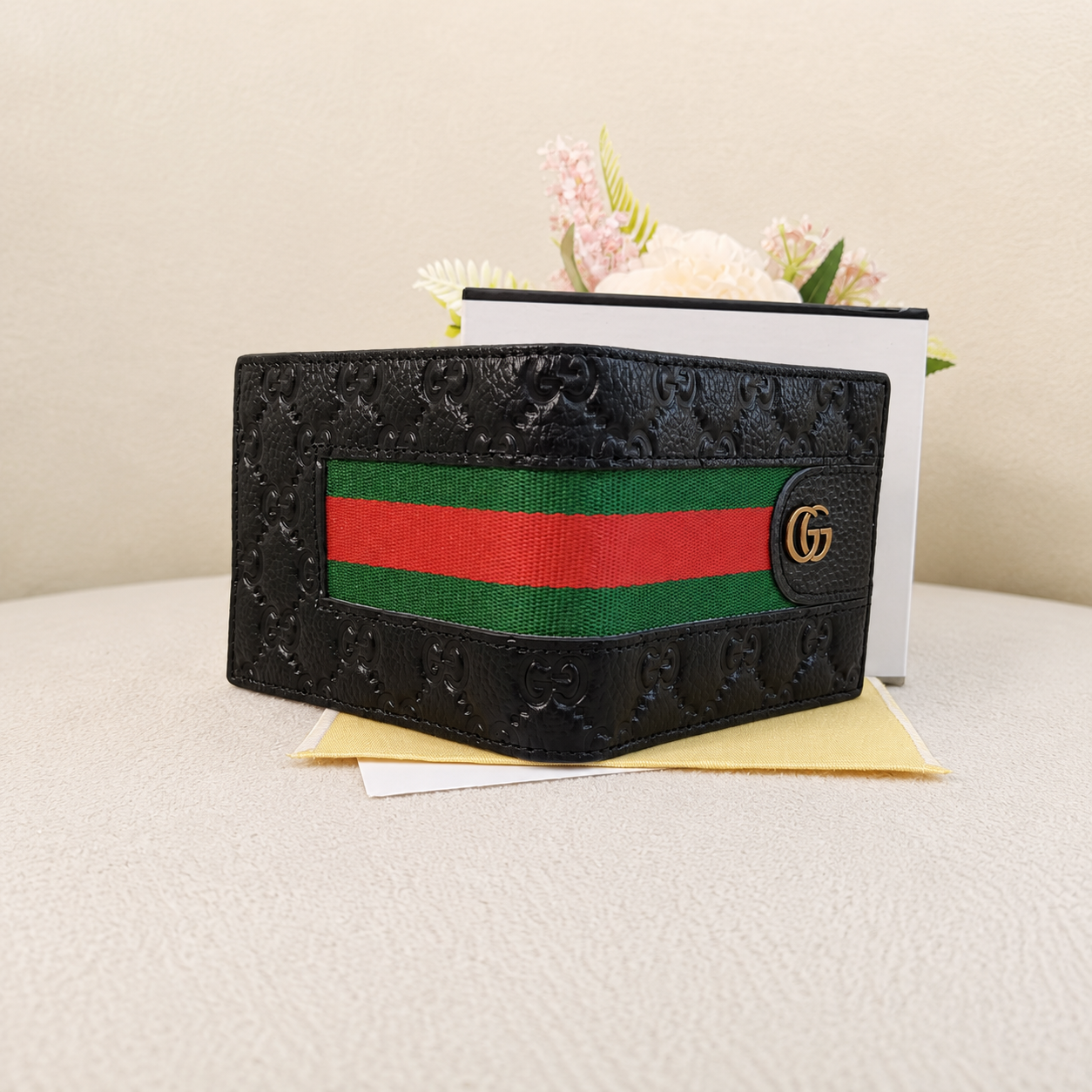 Gucci GG Embossed Web Bifold Wallet
