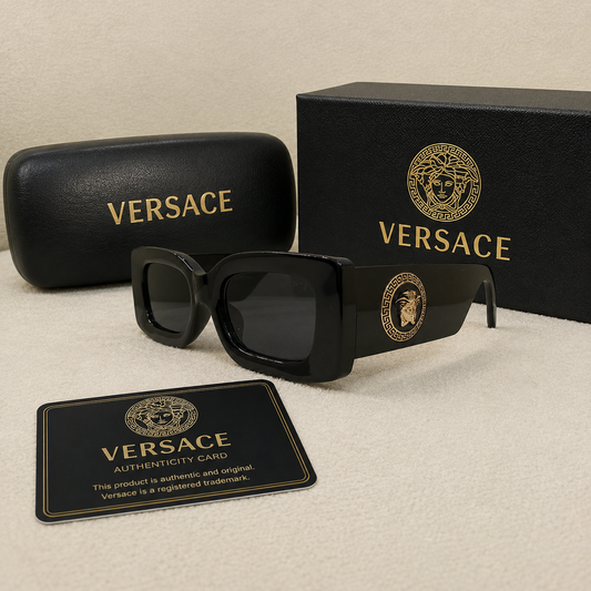 Versace Medusa Oversized Rectangle Sunglasses
