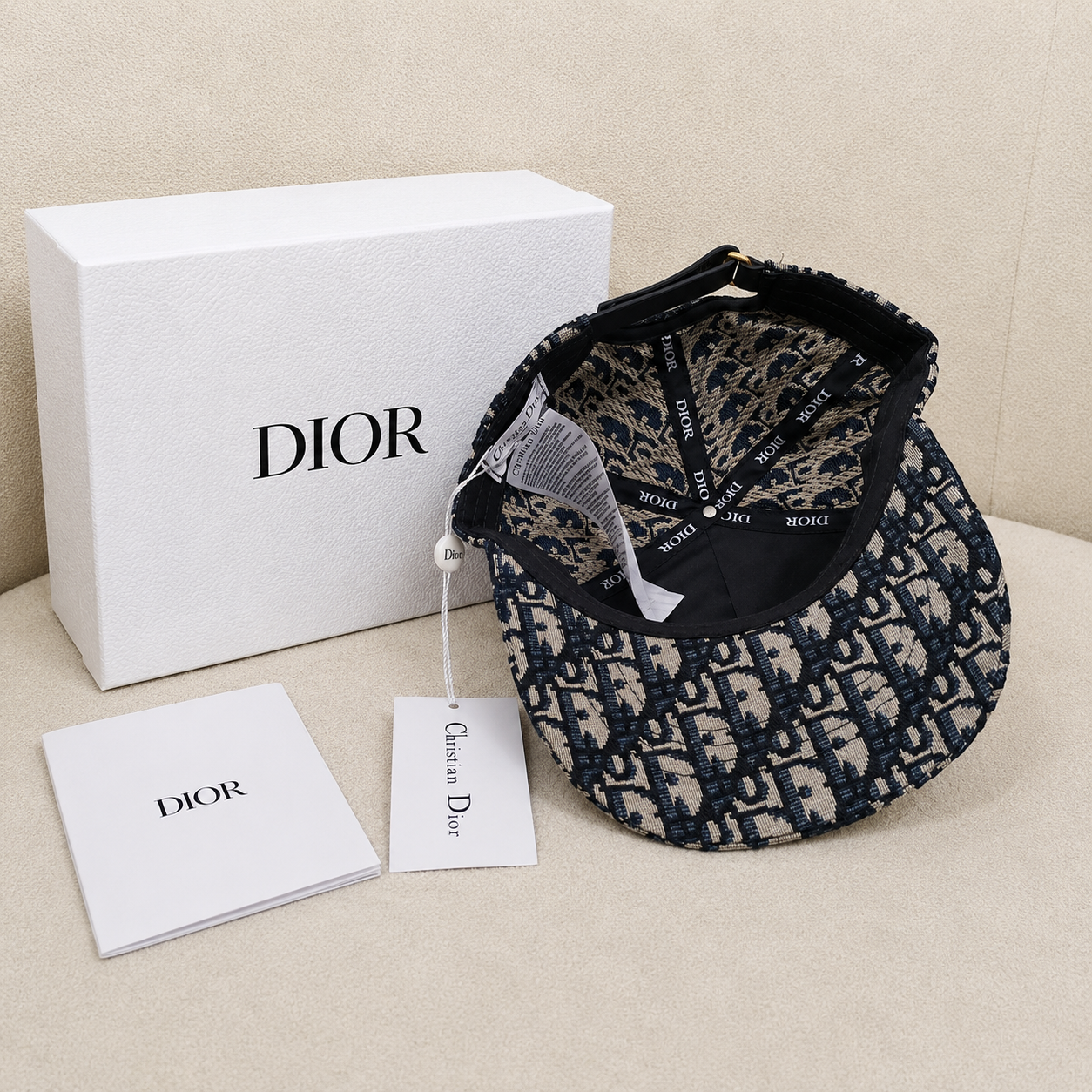 Christian Dior Oblique CD Logo Baseball Cap