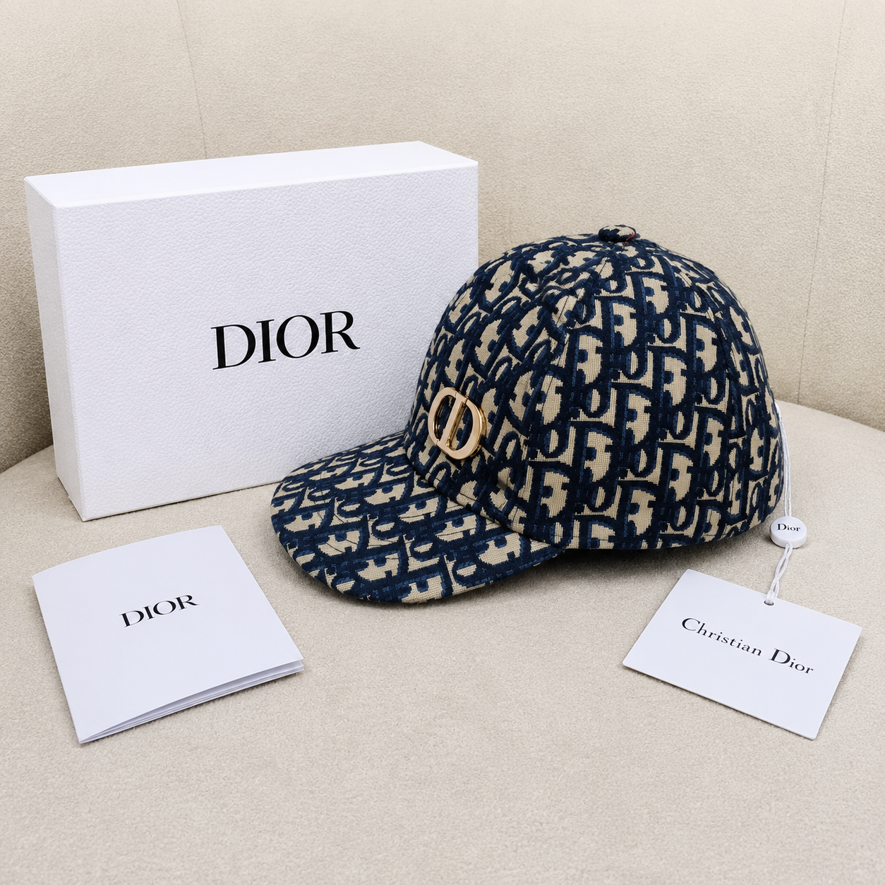 Christian Dior Oblique CD Logo Baseball Cap