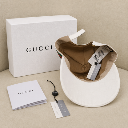 Gucci GG Monogram Web Stripe Baseball Cap