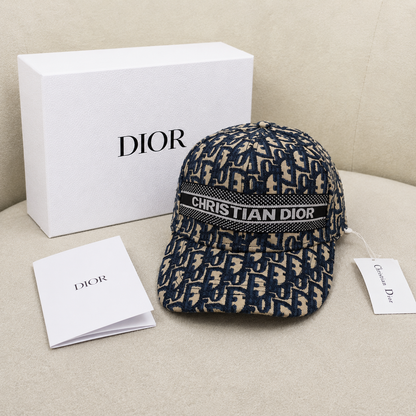 Christian Dior Oblique Logo Strap Baseball Cap