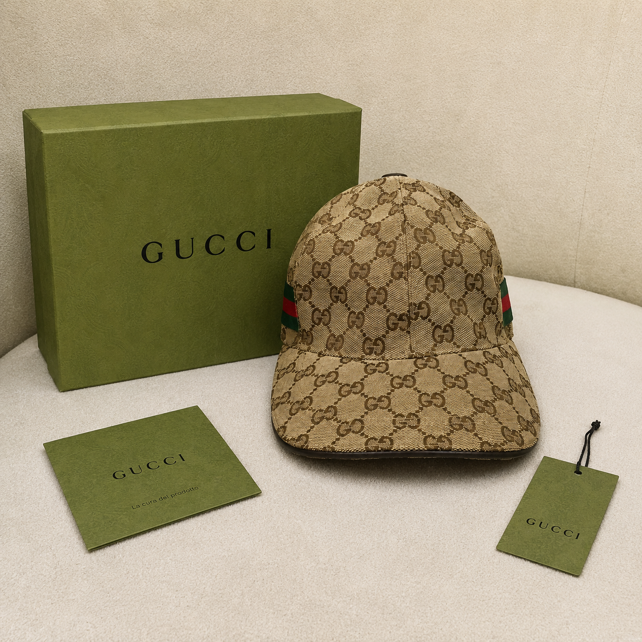 Gucci GG Supreme Monogram Baseball Cap