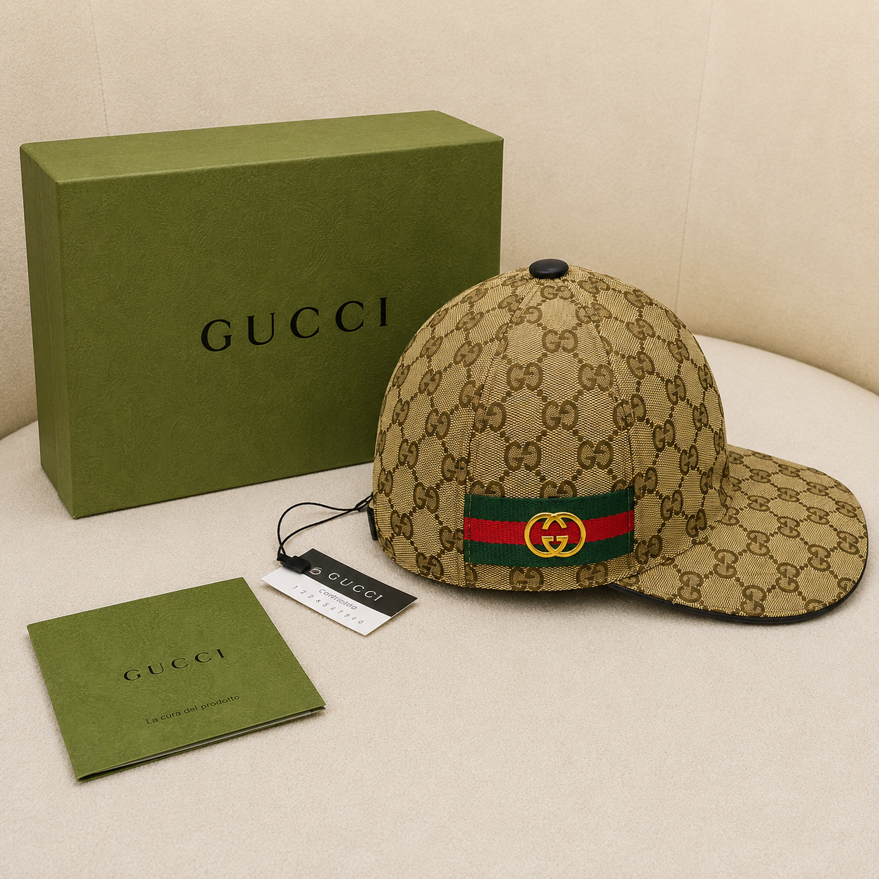 Gucci GG Supreme Monogram Baseball Cap