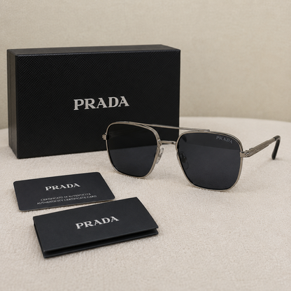 Prada Geometric Metal Sunglasses