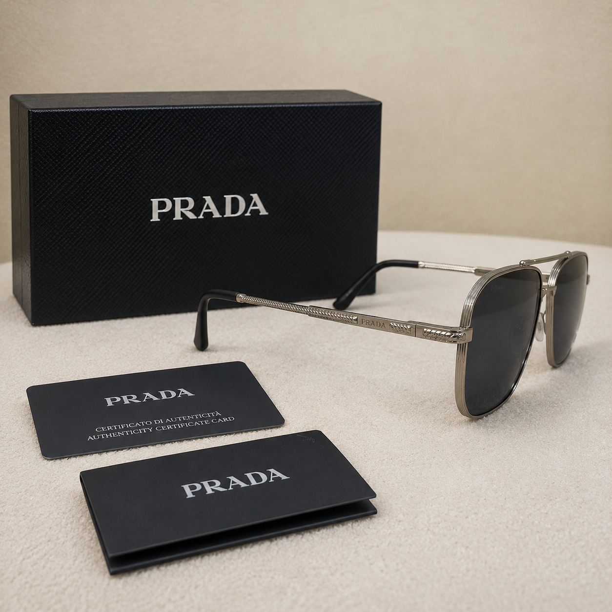 Prada Geometric Metal Sunglasses