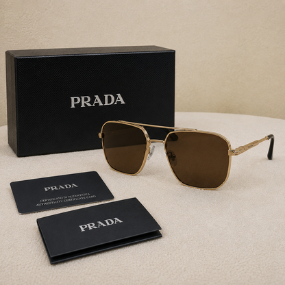 Prada Geometric Metal Sunglasses
