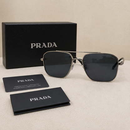 Prada Geometric Metal Sunglasses