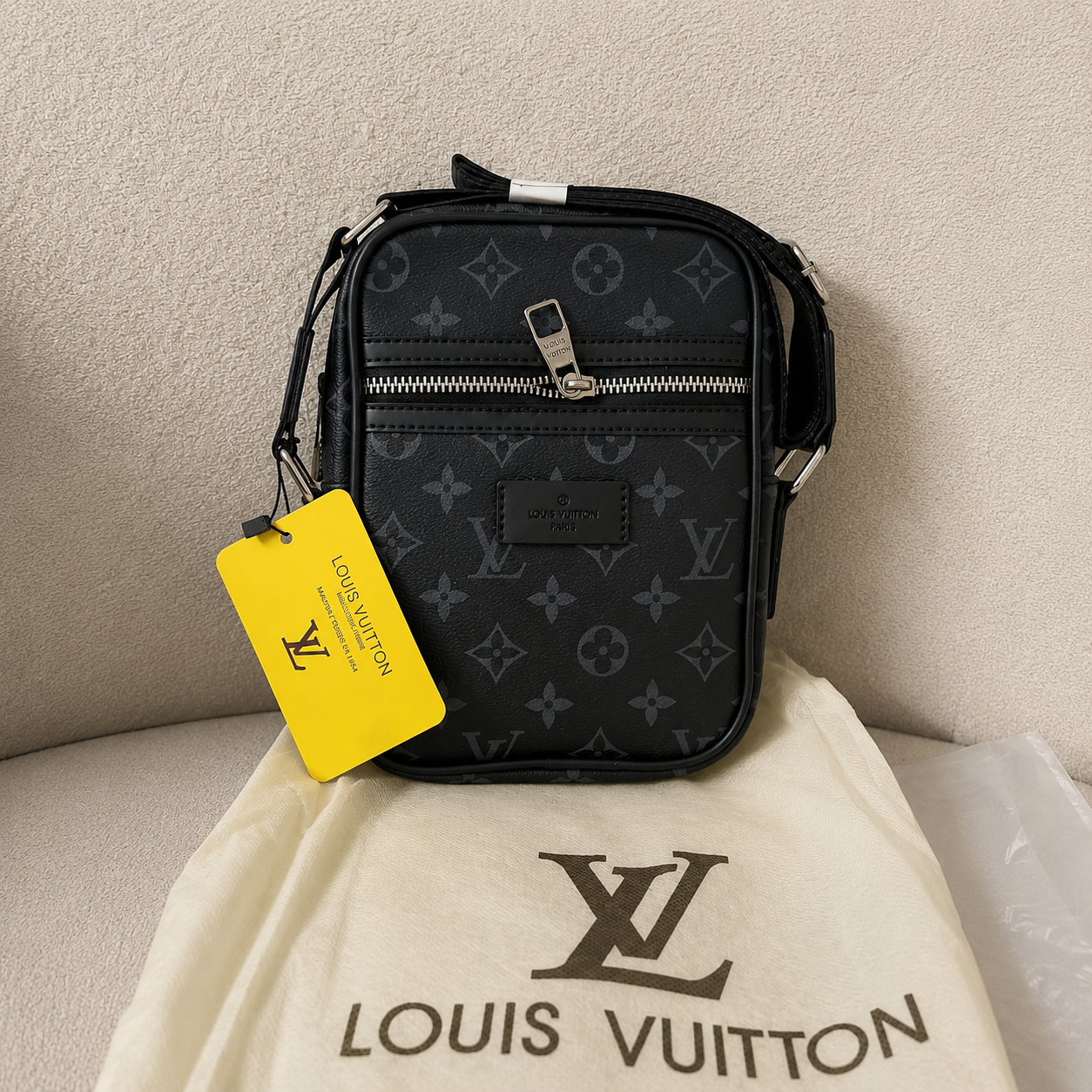 Louis Vuitton Monogram Eclipse Mini Messenger Bag