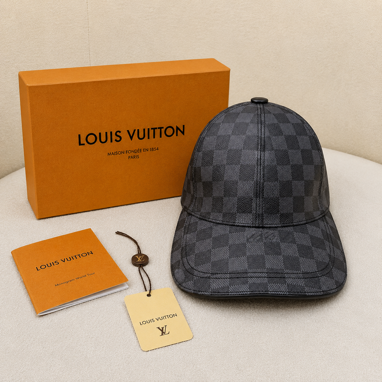 Louis Vuitton Damier Ebene & Graphite Baseball Cap