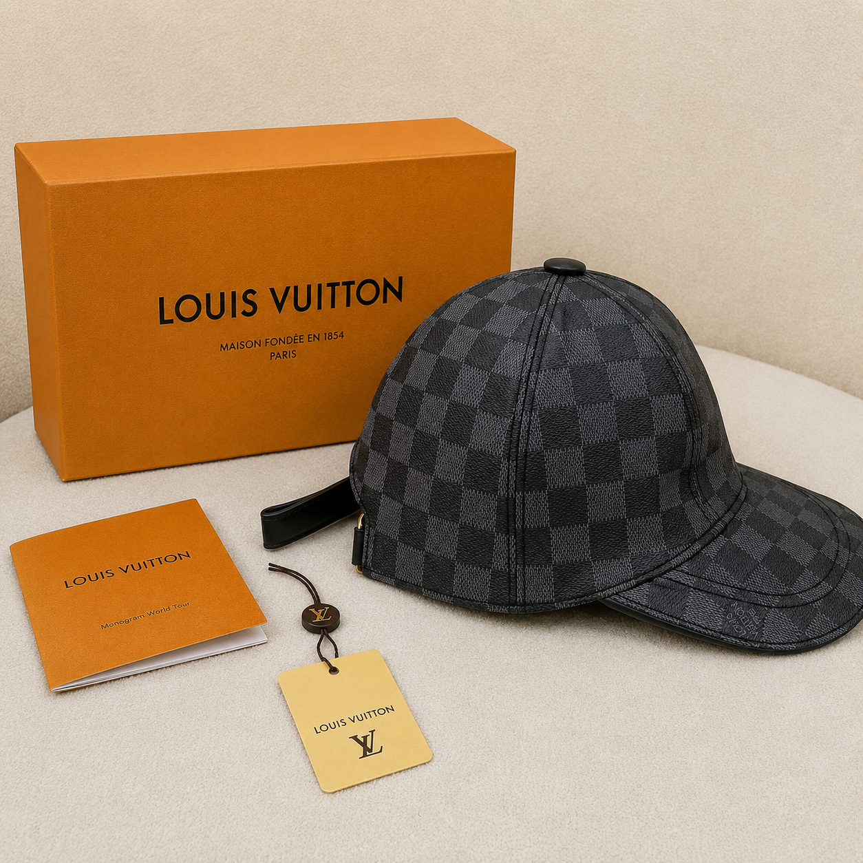 Louis Vuitton Damier Ebene & Graphite Baseball Cap
