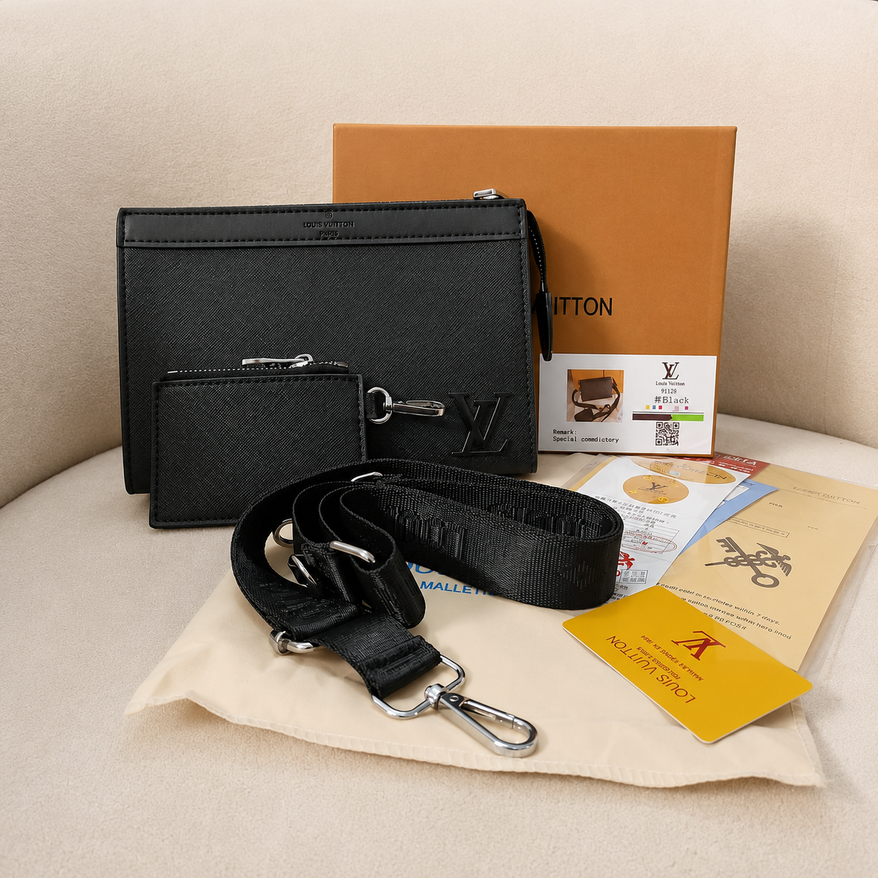 Louis Vuitton Taiga Leather Messenger Bag