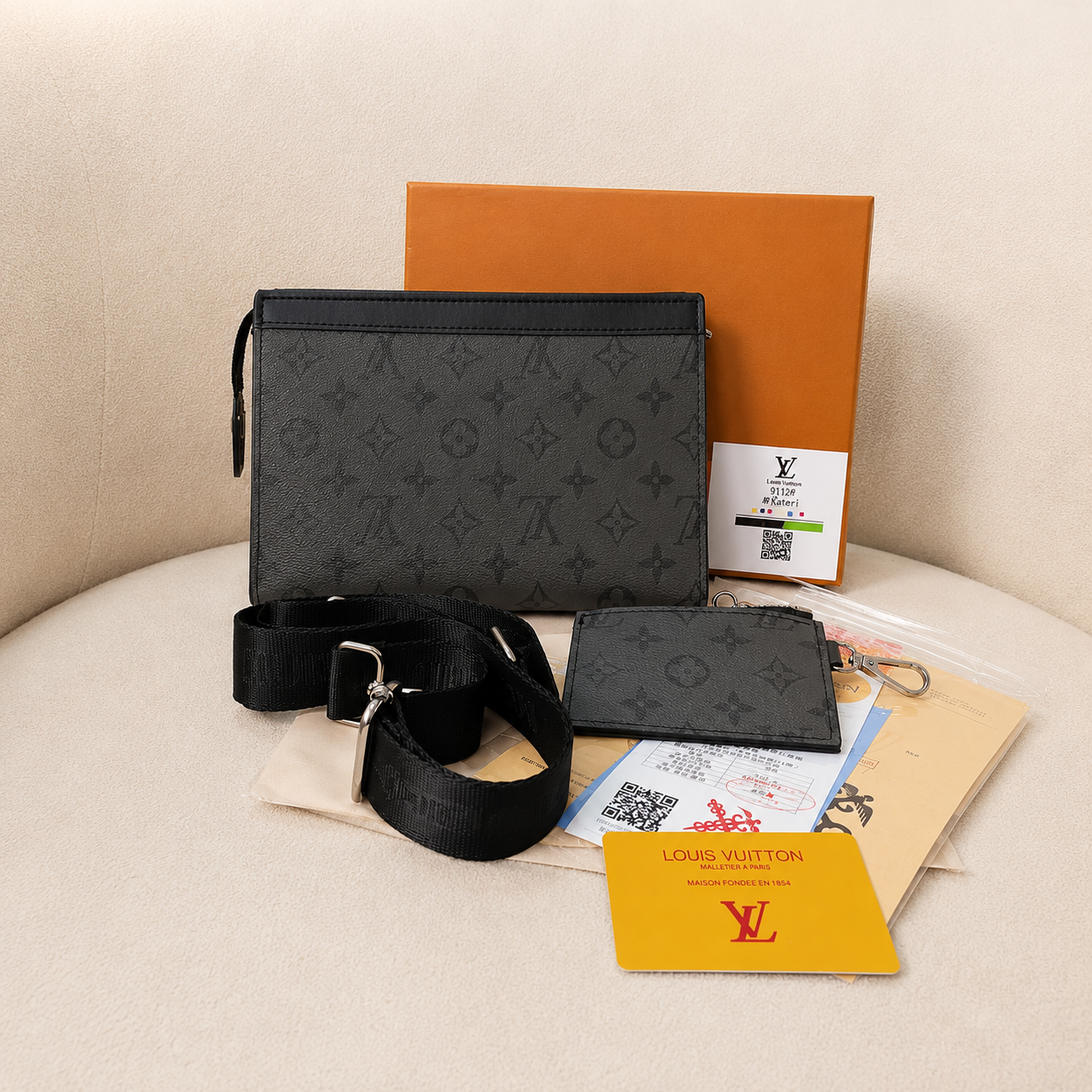 Louis Vuitton Monogram Eclipse Travel Messenger Bag