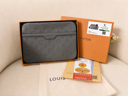 Louis Vuitton Monogram Embossed Messenger Bag with Utility Pouches
