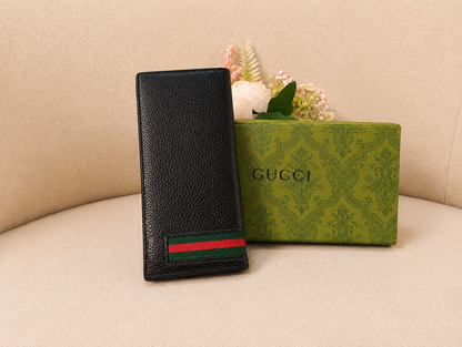 Gucci Web Stripe Long Wallet – Black