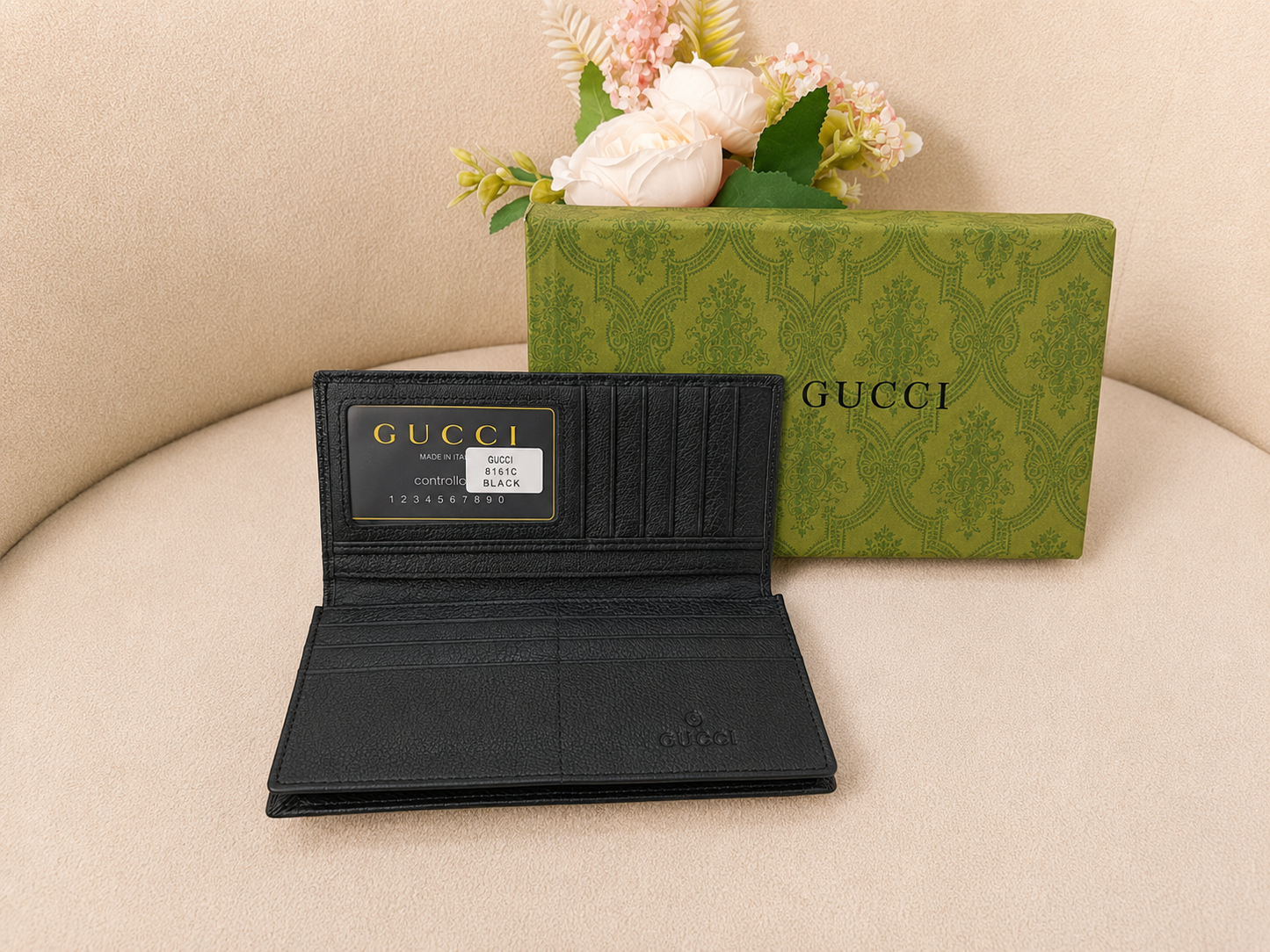 Gucci Web Stripe Long Wallet – Black
