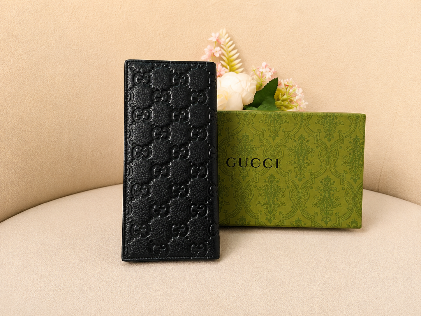 Gucci GG Embossed Long Wallet – Black